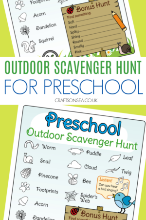 Preschool Outdoor Scavenger Hunt - Crafts on Sea