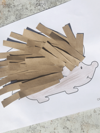 paper hedgehog craft