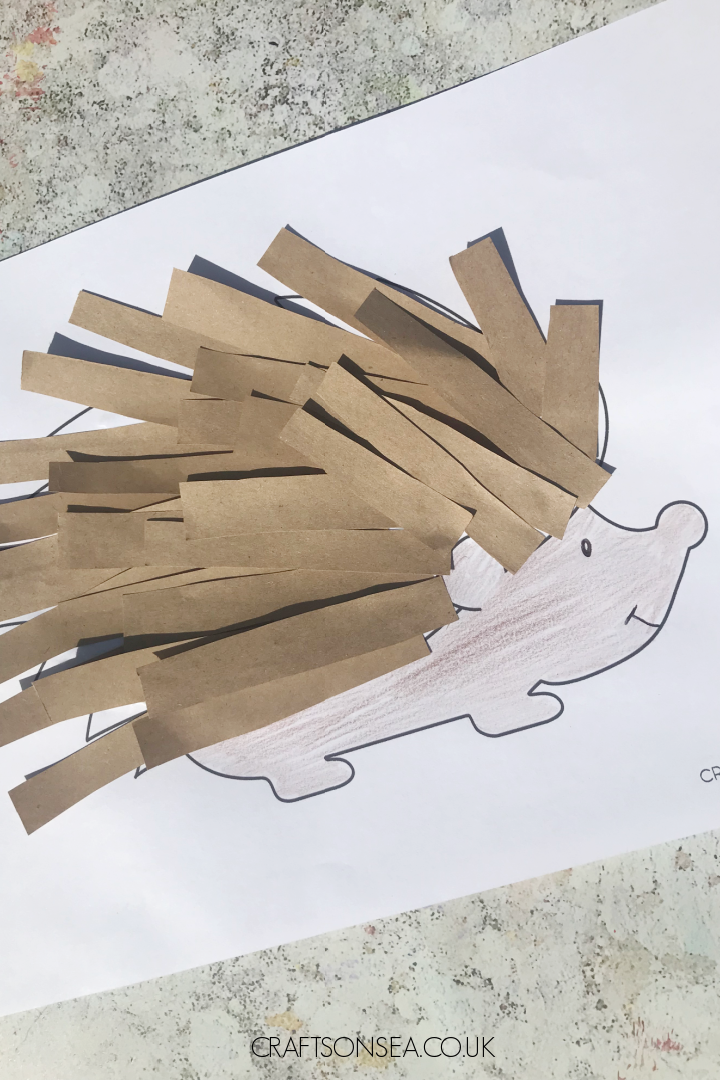 paper hedgehog craft