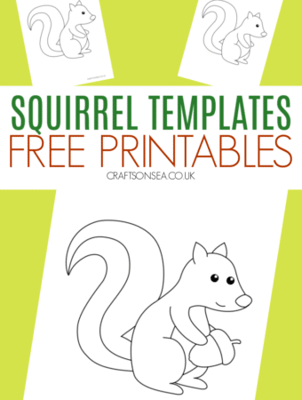 squirrel template printable PDF for kids
