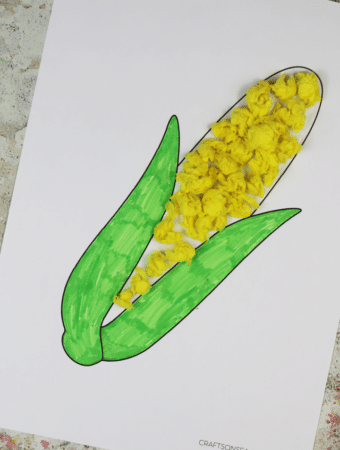 tissue paper corn craft
