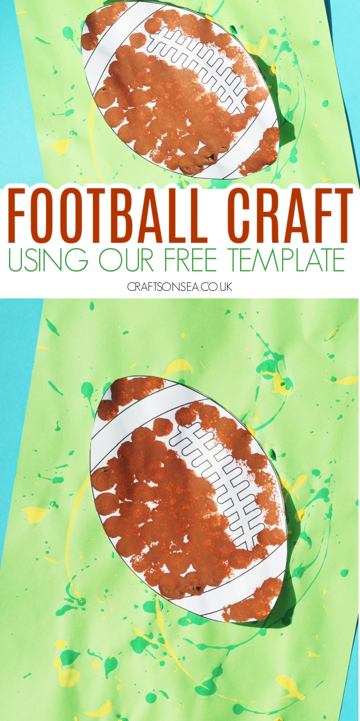 Football craft for kids free template