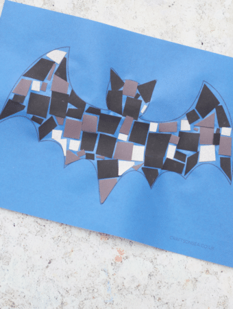 mosaic bat craft for kids