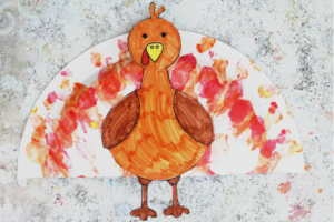 paper plate turkey craft handprints
