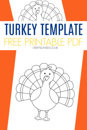 Turkey Template (FREE Printable PDF) - Crafts on Sea
