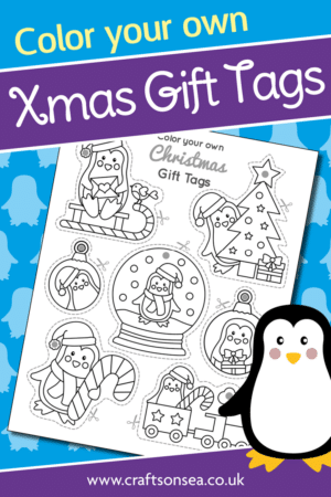 Free Printable Christmas Gift Tags: Penguin Designs to Color - Crafts ...
