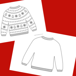 christmas jumper template sweater 300