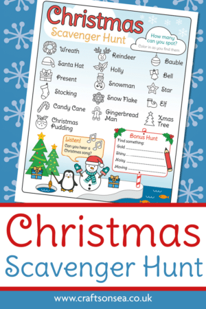 Christmas Scavenger Hunt (FREE Printable PDF To Color) - Crafts on Sea