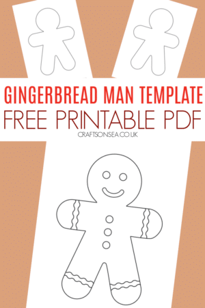 FREE Gingerbread Man Template (Printable PDF) - Crafts on Sea