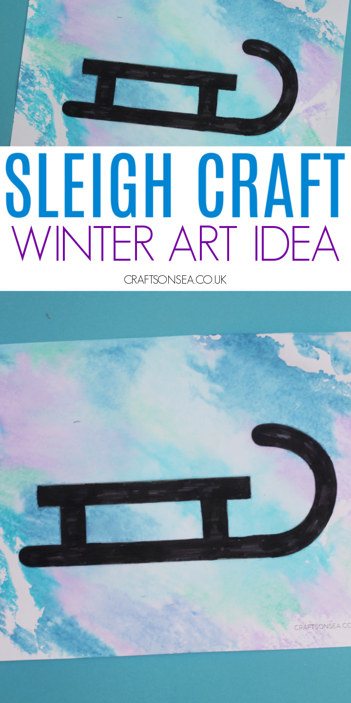 winter art idea sleigh craft