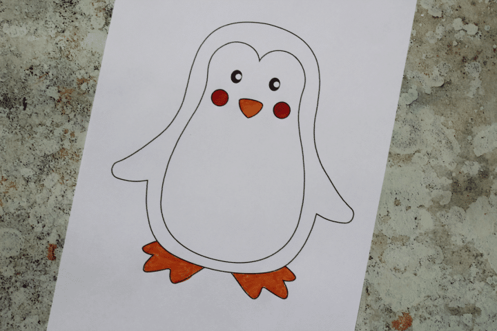 penguin template to color