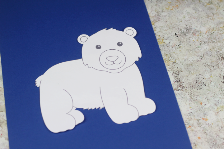polar bear craft template cardstock