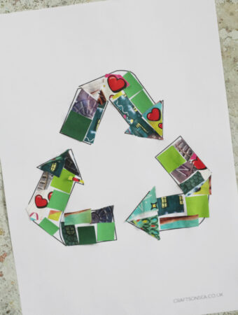 Mosaic Paper Recycling Craft Activities for Kids