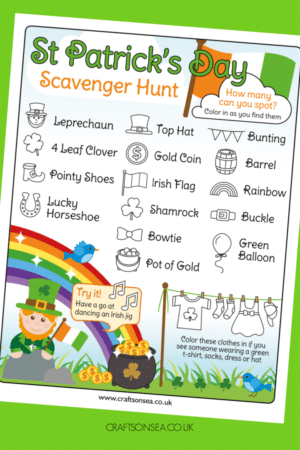 St Patricks Day Scavenger Hunt (FREE Printable) - Crafts on Sea