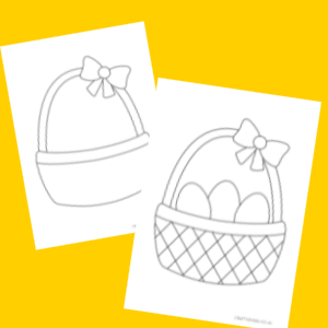 easter basket painting template