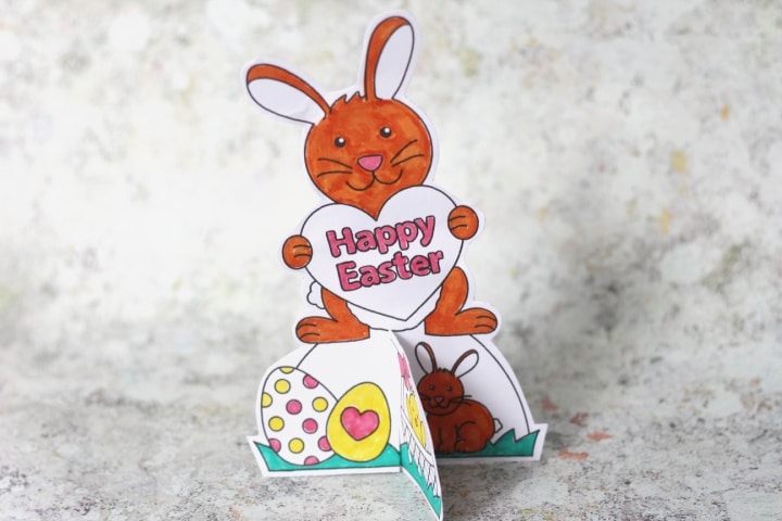 easter bunny card for kids
