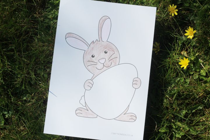 easter bunny craft coloring