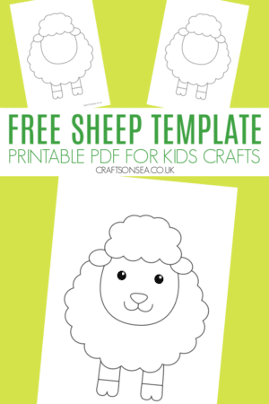 Sheep Template (FREE Printable) - Crafts on Sea