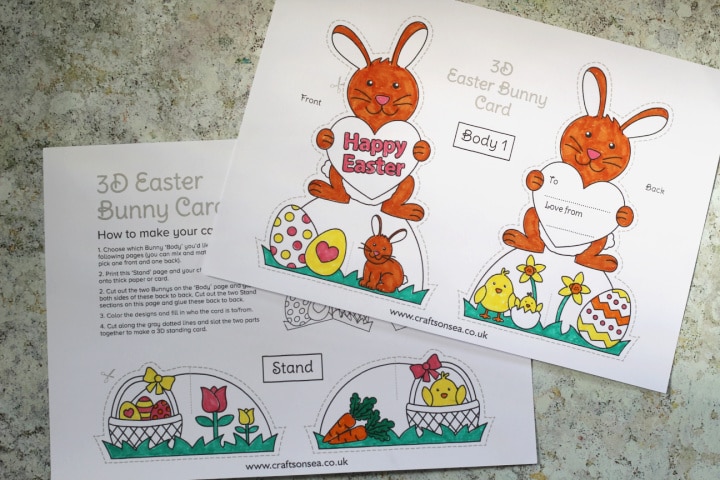 printable easter card to color