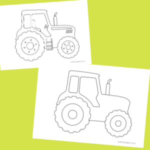 printable tractor template 
