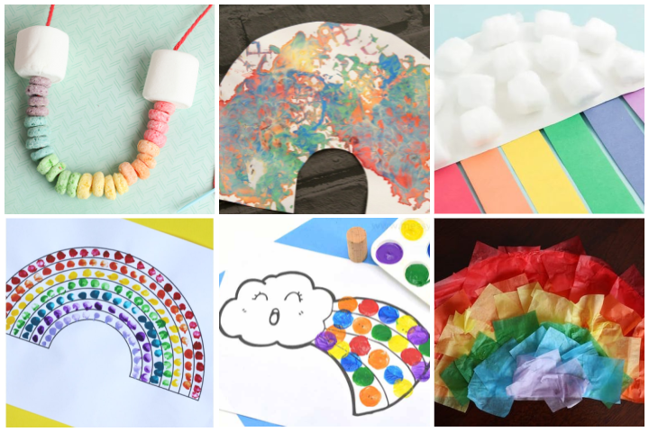 rainbow crafts for toddlers and preschoolers