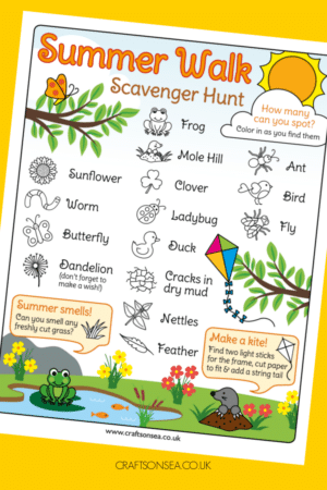 Summer Scavenger Hunt (FREE Printable) - Crafts on Sea