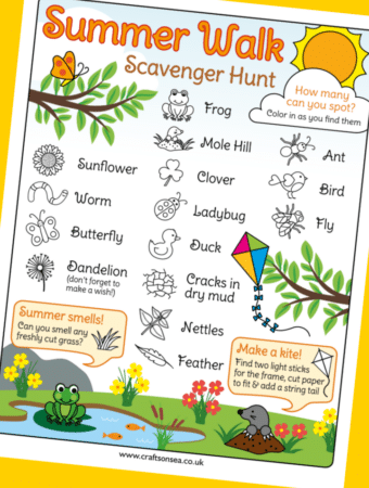 summer scavenger hunt for kids