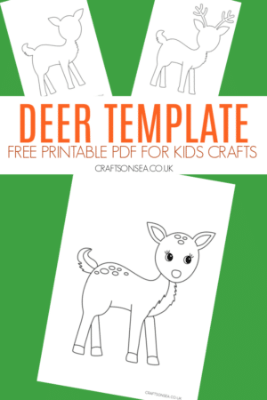 Free Printable Deer Template - Crafts on Sea