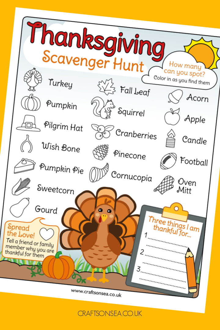 thanksgiving scavenger hunt PDF