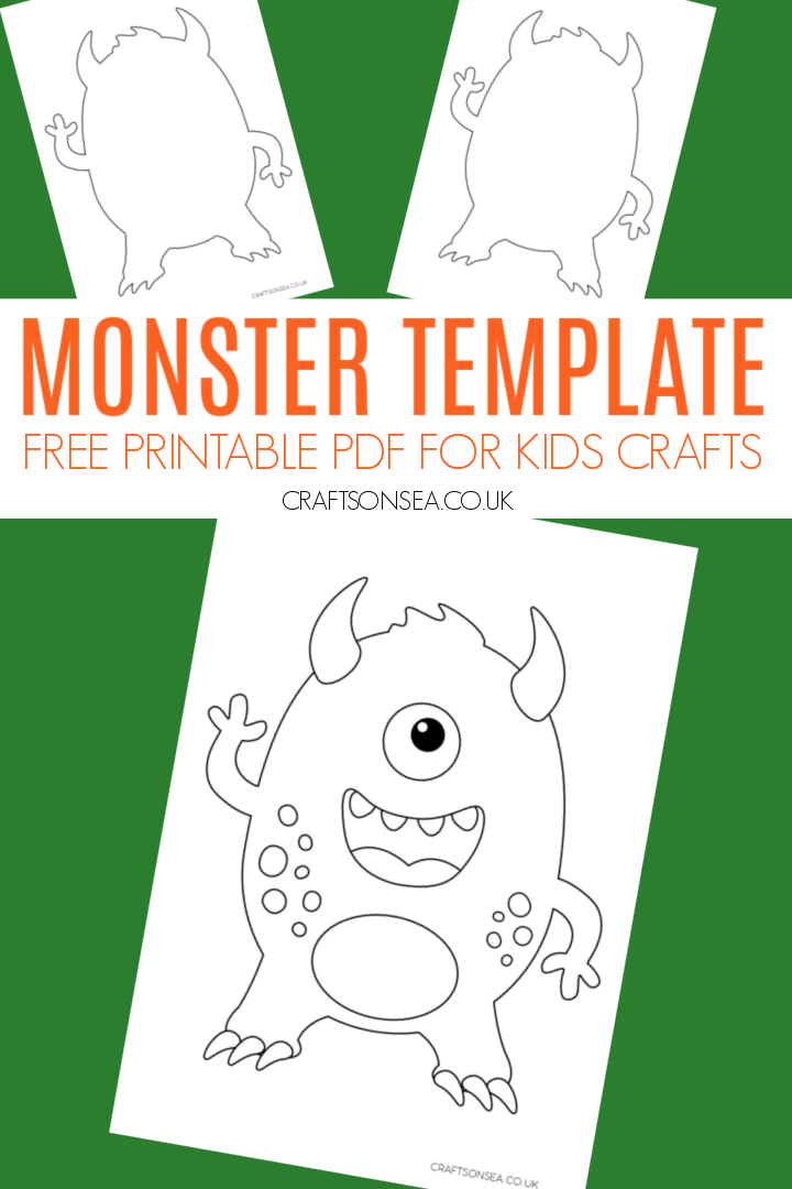 monster template printable
