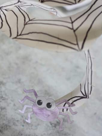 paper plate spider web craft