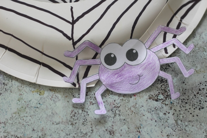 paper plate spider craft for kids