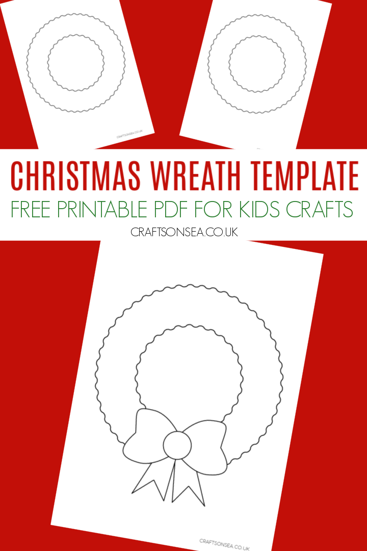Christmas wreath template printable