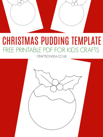 Christmas pudding template printable