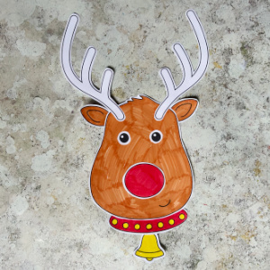 reindeer cut and paste craft printable
