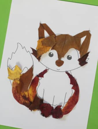 fox craft with leaves