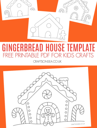 gingerbread house craft template printable