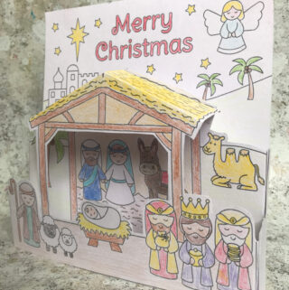 nativity scene craft printable