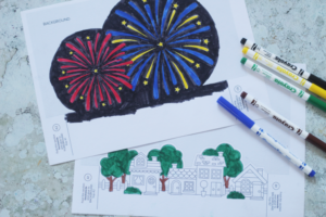 fireworks craft for kids printable