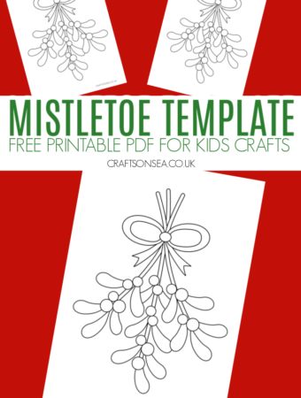 mistletoe template printable
