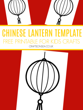Chinese lantern printable template PDF for kids