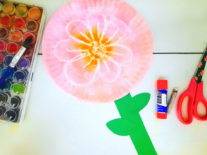 paper plate flower craft for kids
