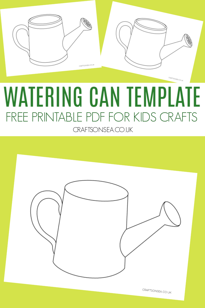 Free Printable Watering Can Template