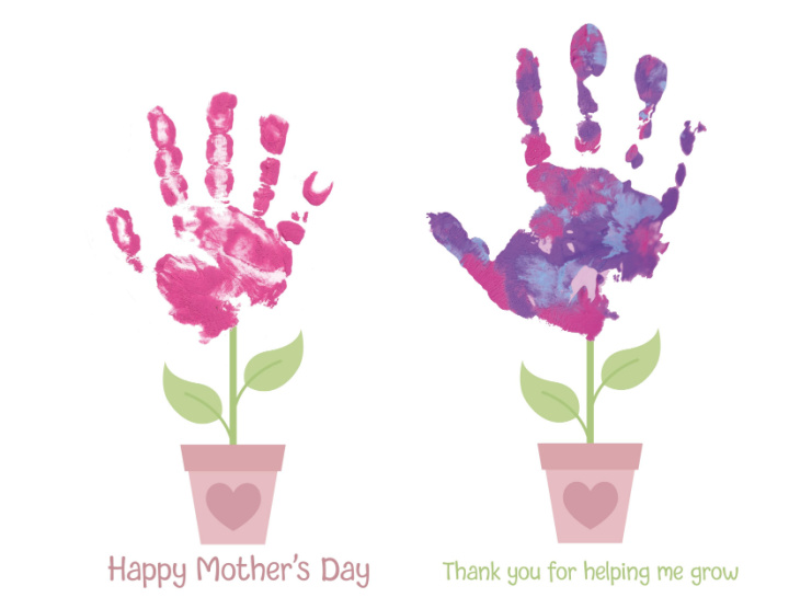mother's day crafts flower handprints