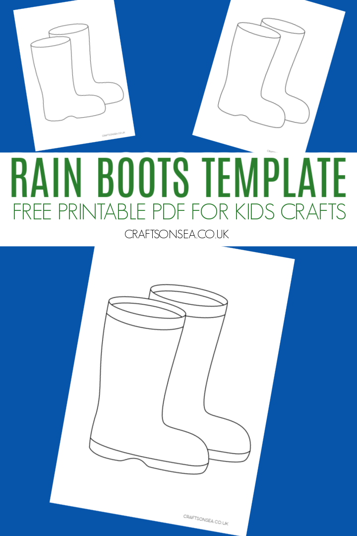 rain boots template printable