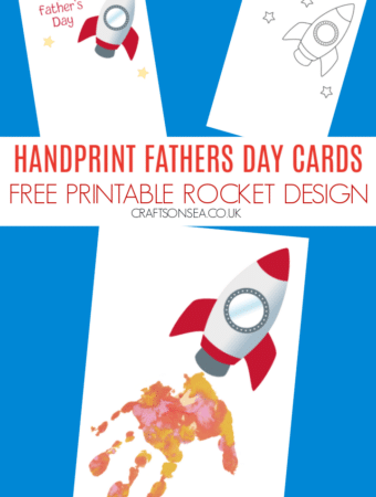 Handprint Fathers Day Cards free printable