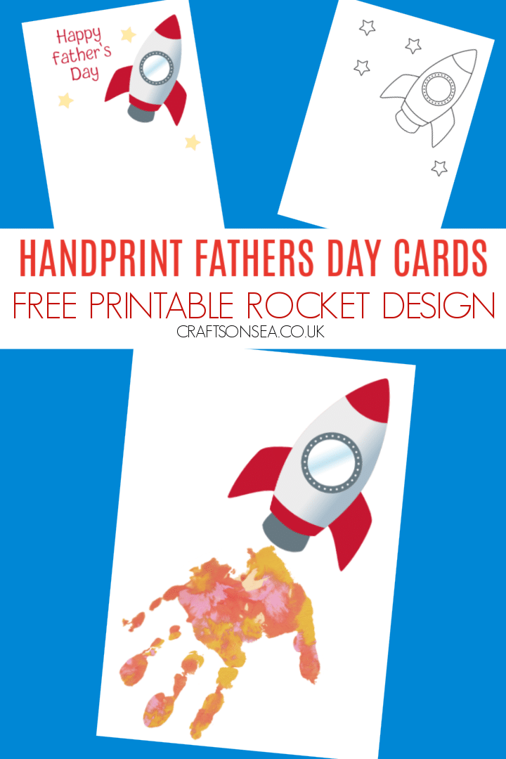Handprint Fathers Day Cards free printable