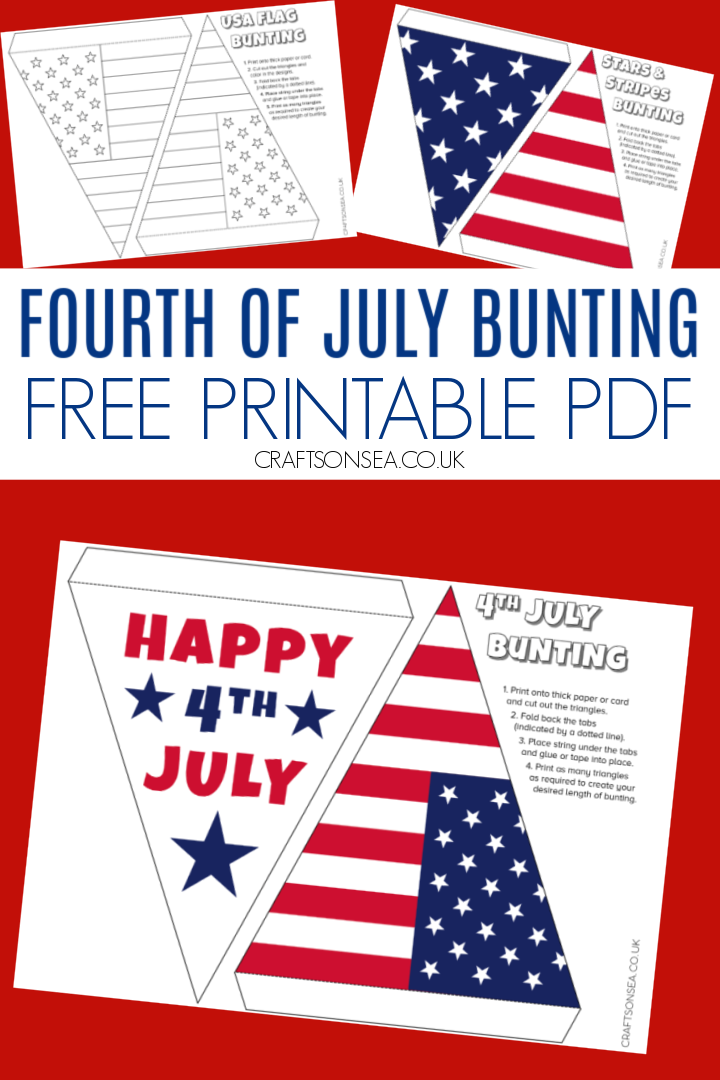 free printable fourth of july bunting