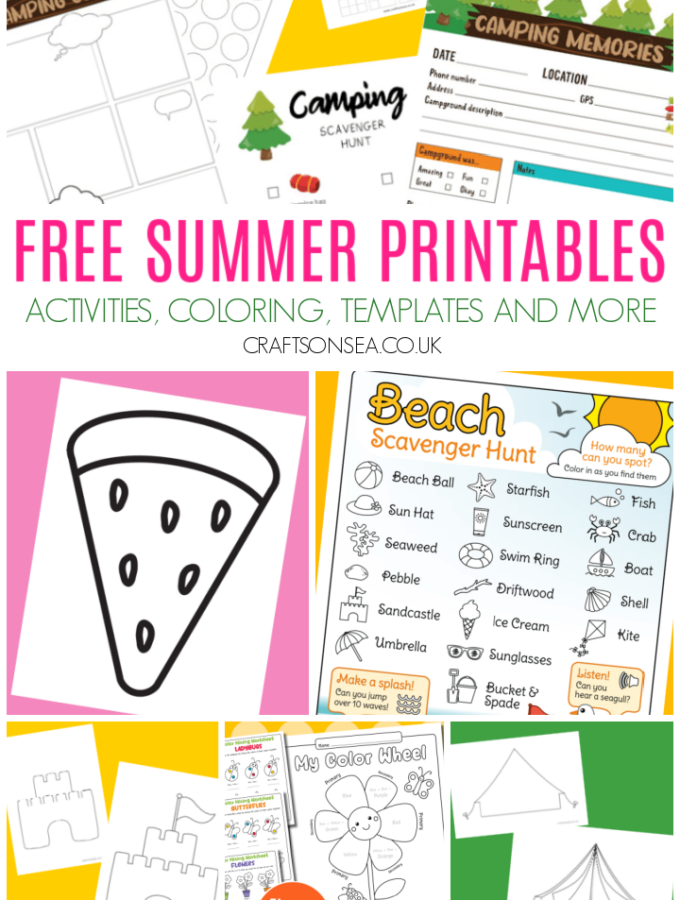 Cut and Paste Camping Craft Printable (FREE PDF) - Crafts on Sea