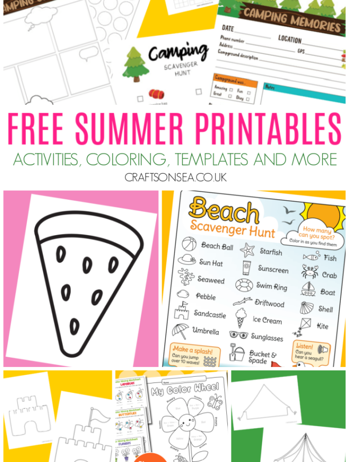 free summer printables coloring sheets preschool activities